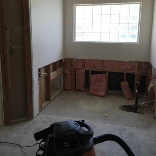 Bathroom renovation in progress