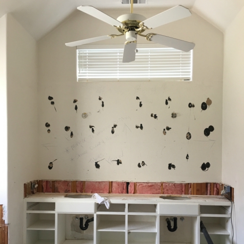 Bathroom renovation in progress