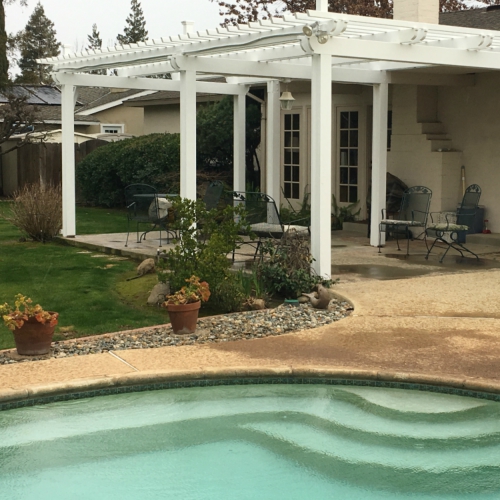 Pergola over a patio