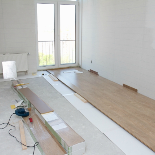 Laminate flooring installation