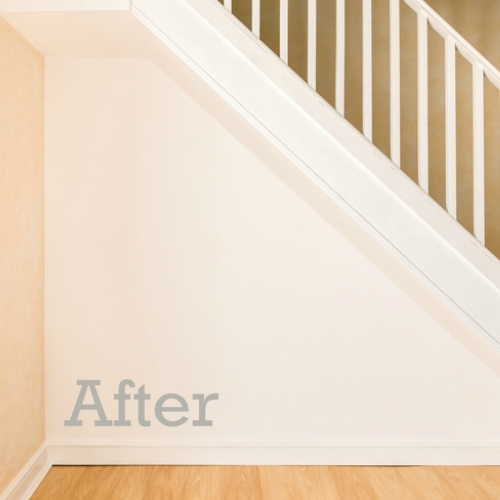 Painted staircase wall