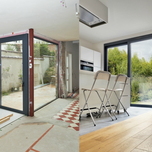 Kitchen renovation before and after