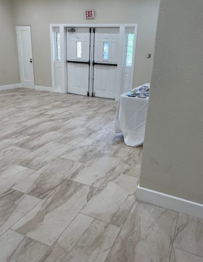 Carpet installation in bedroom with thick pile