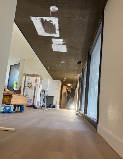 Hallway leading to living room